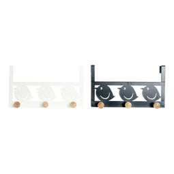 Kapstok voor deur DKD Home Decor 8424001835553 Vogels Wit Zwart Metaal Hout MDF 28,5 x 9,5 x 16 c...