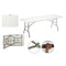 Vouwtafel Wit Metaal Polyethyleen 244 x 76 x 74 cm