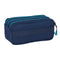 Pennenetui met 3 vakken Munich Nautic Marineblauw 21,5 x 10 x 8 cm
