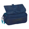 Pennenetui met 3 vakken Munich Nautic Marineblauw 21,5 x 10 x 8 cm