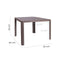 Eettafel Stella 90 x 90 x 75 cm Grijs Aluminium