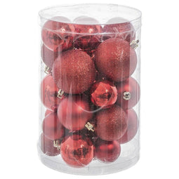 Kerstballen Rood Plastic Purpurine 12,5 x 12,5 x 27 cm (27 Stuks)
