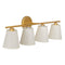 Muurlamp 82 x 20 x 25 cm Synthetisch materiaal Gouden Metaal Modern