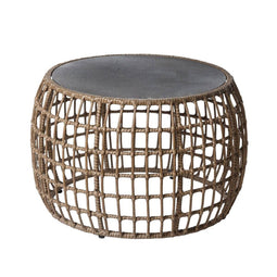 Hoofdtafel Ariki 73 x 61 x 46 cm Synthetische rotan Staal