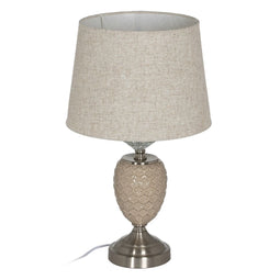 Lamp Beige Zilverkleurig Metaal Kristal 10 W 31,5 x 31,5 x 53 cm