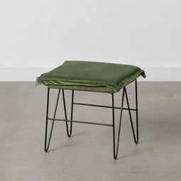 Poef Synthetisch materiaal Metaal 40 x 40 x 35 cm Lichtgroen