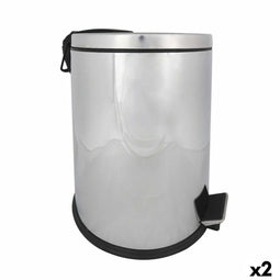 Vuilnisemmer Confortime Zilverkleurig 30 L (2 Stuks)