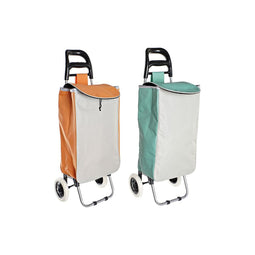 Winkelwagen Home ESPRIT Groen Grijs Perzik 37 L 34 x 20 x 96 cm (2 Stuks)