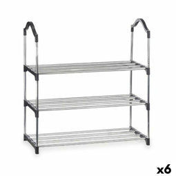Schoenenrek Kipit 1064 Zilverkleurig 58 x 26 x 58 cm 3 Planken