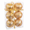 Kerstballen Gouden Plastic Spiraal 8 x 8 x 8 cm (6 Stuks)