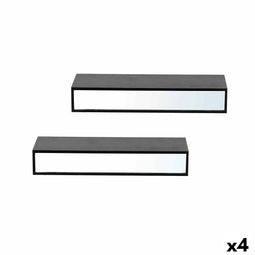 Planken Hout MDF 2 Onderdelen Spiegel Set (4 Stuks)