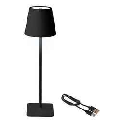 Ledtafellamp Lumineo 894376 Zwart Metaal 17 cm Herlaadbaar