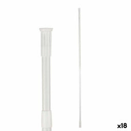 Verlengbare stang Douche Wit Aluminium 260 x 2,2 x 2,2 cm (18 Stuks)