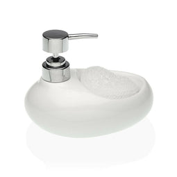 Zeepdispenser Wit Schuurspons Keramisch (16,5 x 16 x 10,5 cm)