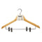 Kleerhangerset Klemmen Bruin Zilverkleurig Hout Metaal 44,5 x 1,5 x 24,5 cm (24 Stuks)