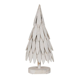 Kerstboom Wit Paulownia hout 26 x 18 x 70 cm