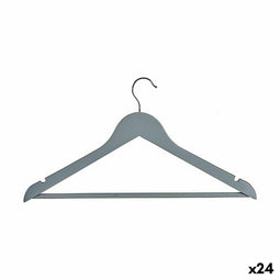 Kleerhangerset Grijs Hout (24 Stuks)