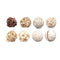 Set of Decorative Balls Wit Bruin (12 Stuks)