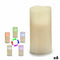 Kaars LED Crème Plastic Was (7,5 x 14,8 x 7,5 cm) (6 Stuks)