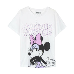 T-Shirt met Korte Mouwen voor kinderen Minnie Mouse Wit Maat 3 Jaar