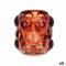 Kaarshouder Microbolletjes Oranje Kristal 8,4 x 9 x 8,4 cm (12 Stuks)