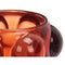 Kaarshouder Microbolletjes Oranje Kristal 8,4 x 9 x 8,4 cm (12 Stuks)