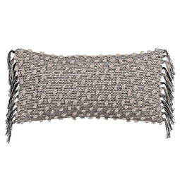 Kussen Katoen Zwart Beige 30 x 60 cm