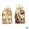 Set of Decorative Balls Wit Bruin (12 Stuks)