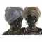 Decoratieve figuren DKD Home Decor Gouden Zilverkleurig Koloniaal Afrikaanse 24 x 18 x 36 cm (2 S...