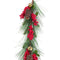 Kerstkrans Rood Groen Plastic Ananas 140 cm