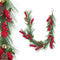 Kerstkrans Rood Groen Plastic Ananas 140 cm