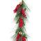 Kerstkrans Rood Groen Plastic Ananas 140 cm