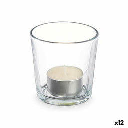 Geurkaars 7 x 7 x 7 cm (12 Stuks) Glas Vanille