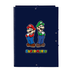 Map Super Mario Marineblauw A4