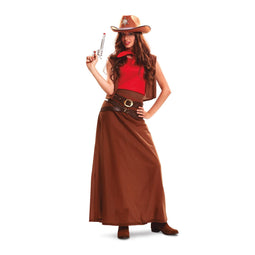 Kostuums voor Volwassenen My Other Me Cowgirl Bruin (5 Onderdelen) Maat XXL