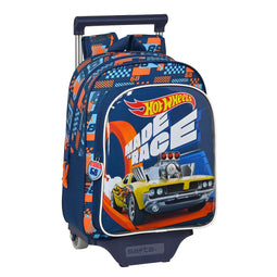 Schoolrugzak met Wielen Hot Wheels Speed club Oranje (27 x 33 x 10 cm)
