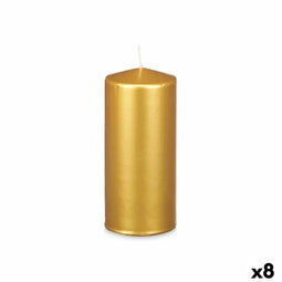 Kaars Gouden 9 x 20 x 9 cm (8 Stuks)