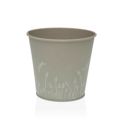 Bloempot Versa Zink Grijs Metaal (12 cm)