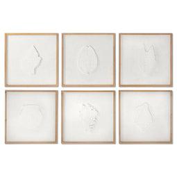 Schilderij DKD Home Decor Schelpen 50 x 2 x 50 cm Mediterrane (6 Onderdelen)