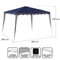Pergola Polyester Staal 300 x 300 x 245 cm