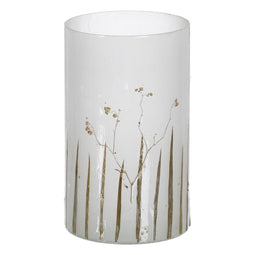 Kaarshouder Grijs Gouden Kristal Ø 15 cm 15 x 15 x 25 cm