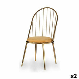 Stoel Stangen Gouden Mosterd Ijzer 48 x 95,5 x 48 cm (2 Stuks)