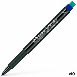 Permanente markeerstift Faber-Castell Multimark 1523 M Blauw (10 Stuks)