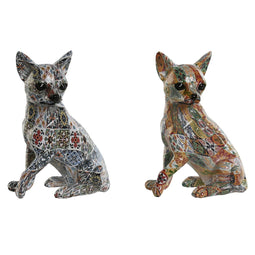 Decoratieve figuren Home ESPRIT Multicolour Hond Mediterrane 12 x 10 x 16 cm (2 Stuks)