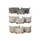 Basket spelset DKD Home Decor Beige Grijs Lichtbruin 40 x 30 x 24 cm Polyester Hout 3 Onderdelen...