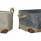 Basket spelset DKD Home Decor Beige Grijs Lichtbruin 40 x 30 x 24 cm Polyester Hout 3 Onderdelen...