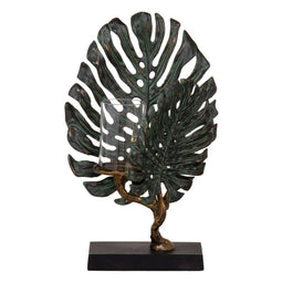 Kaarshouder 28 x 10 x 45 cm Kristal Metaal Koper Groen
