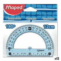 Halve cirkel Maped Geometric 180º Set Plastic (12 Stuks)