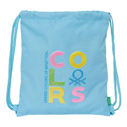 Rugtas met Koordjes Benetton Spring Hemelsblauw 35 x 40 x 1 cm