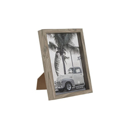 Fotolijsten Home ESPRIT Grijs Kristal Hout MDF Romantiek 16,5 x 2,5 x 21,5 cm